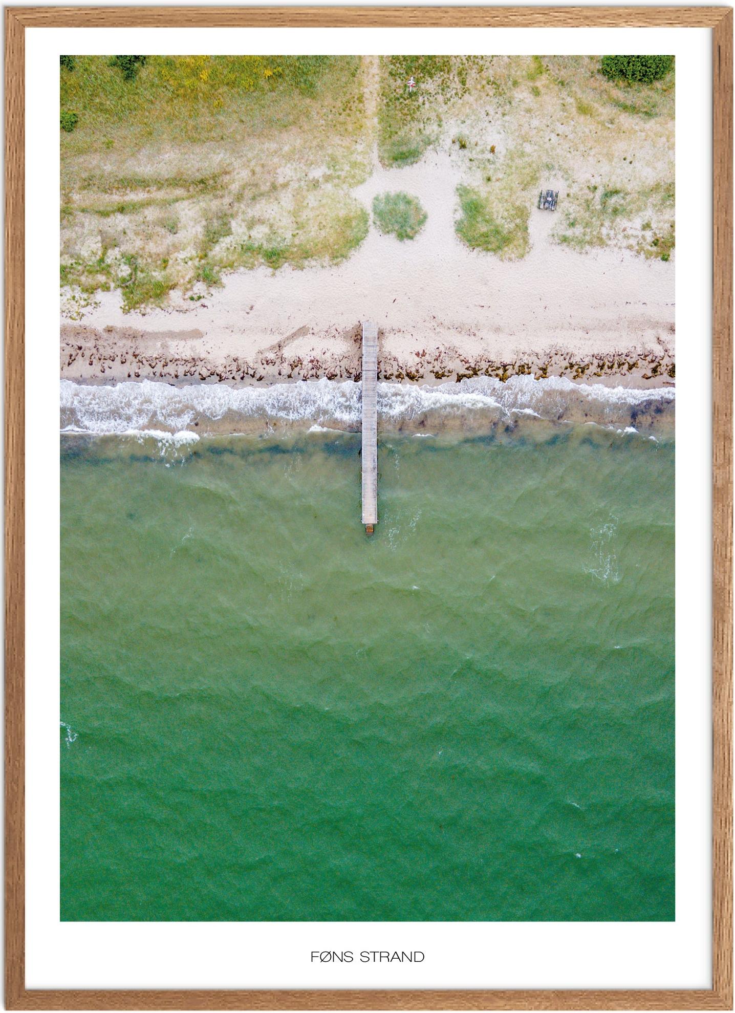 Plakat af Føns Strand - Smuk Naturplakat fra Fyn