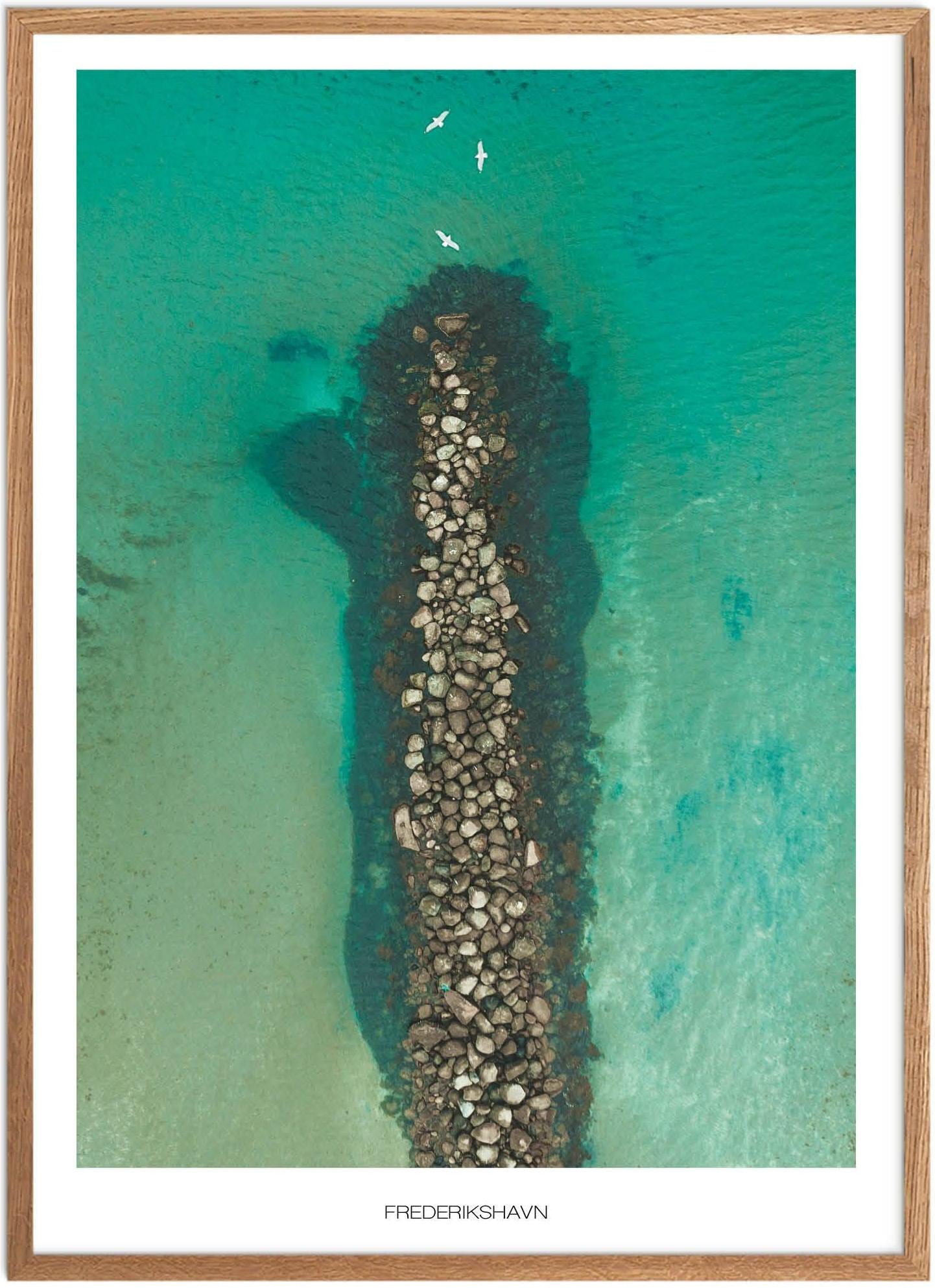Plakat af Frederikshavn Mole – Smuk naturplakat til væggen