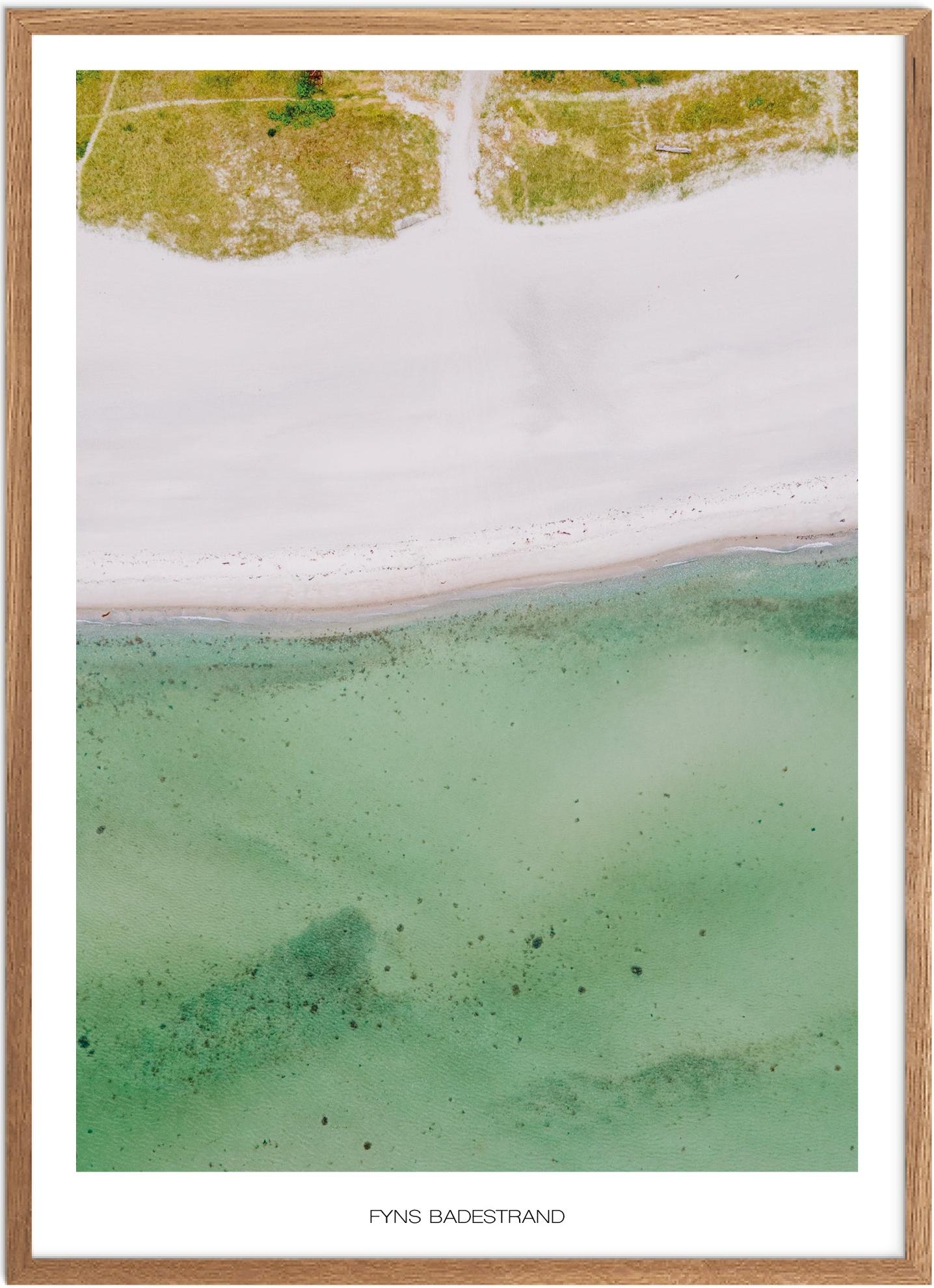 Plakat af Fyns Badestrand | Naturplakat fra Plakatsnedkeren