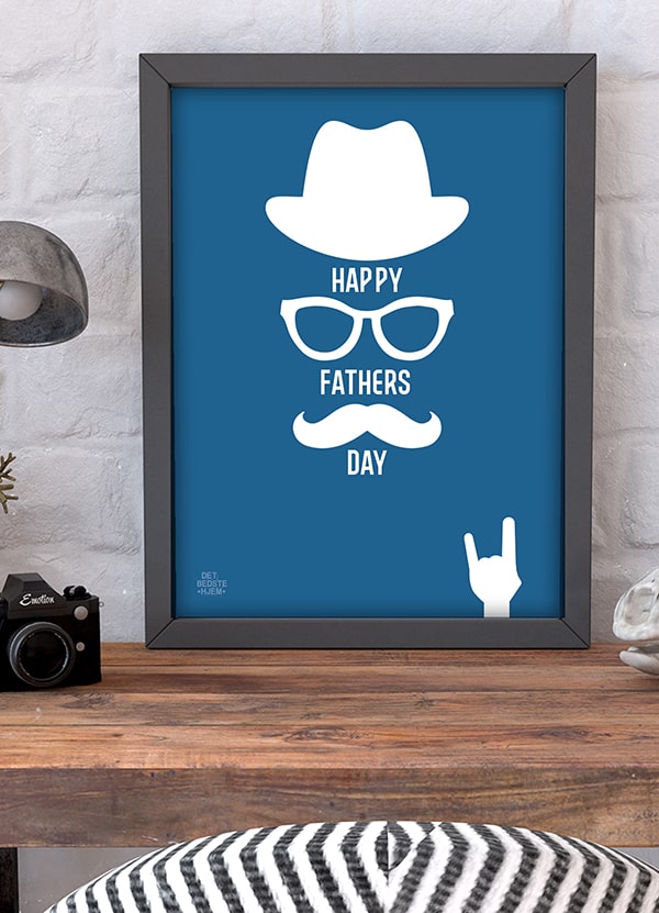 Fars Dag plakat – Glædelig Fars Dag – A4 størrelse