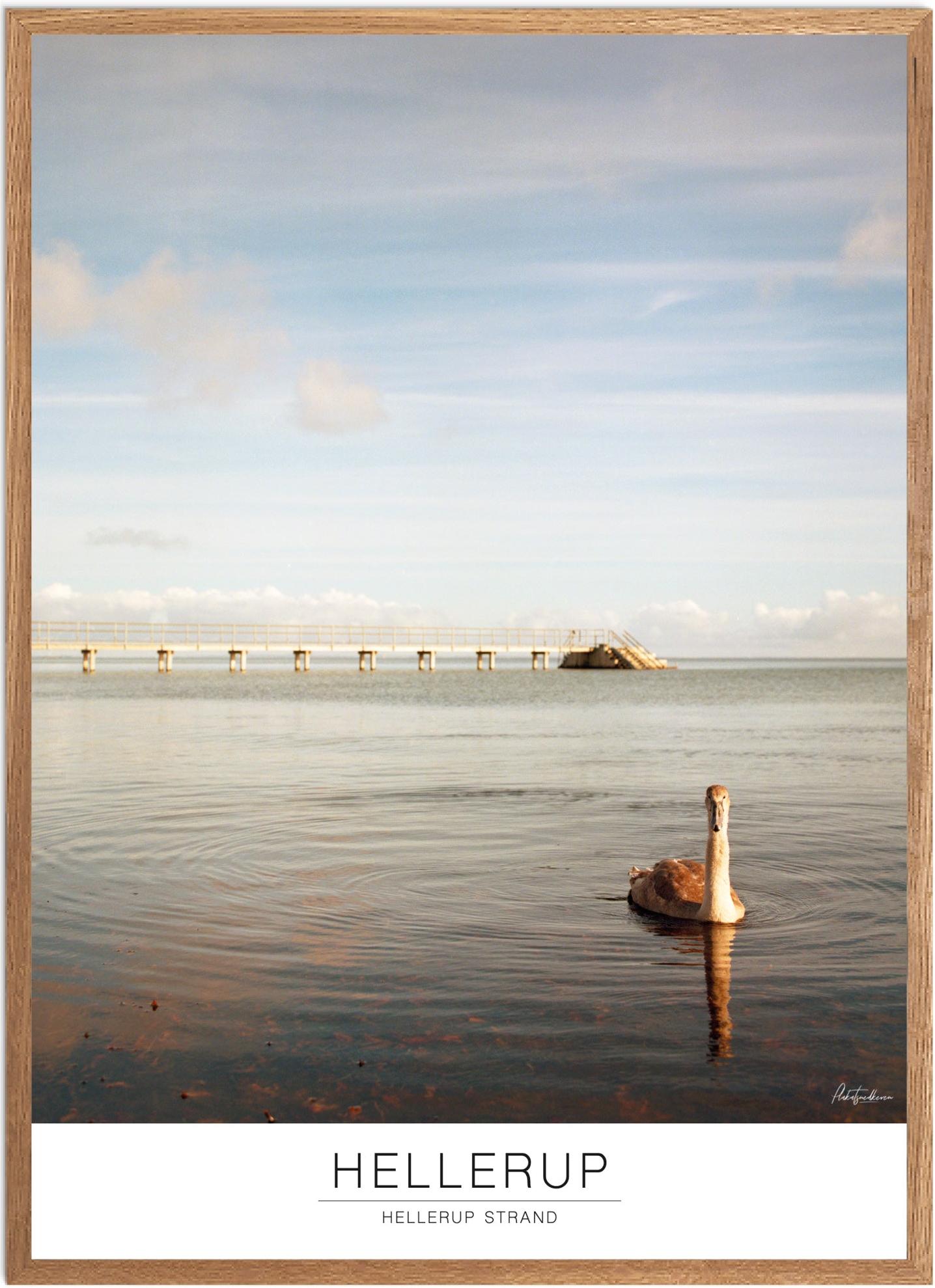Plakat af Hellerup Strand | Smuk naturplakat