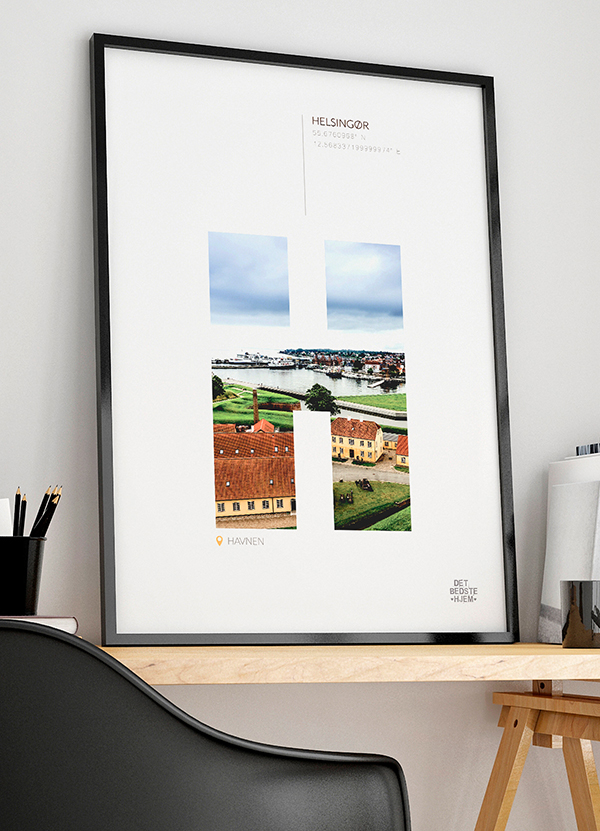 Helsingør Plakat – Havnen – Smuk Øresund Udsigt