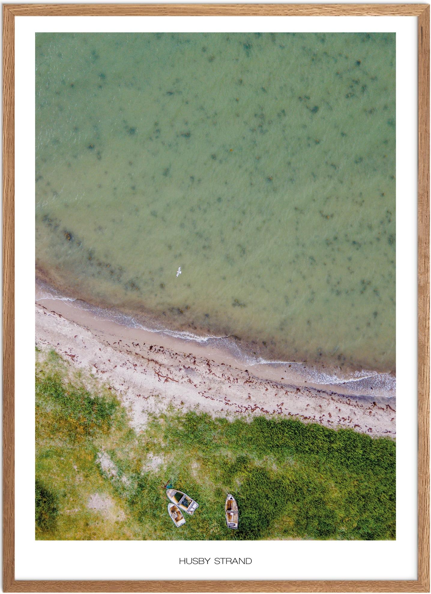 Plakat af Husby Strand | Naturplakat fra Plakatsnedkeren