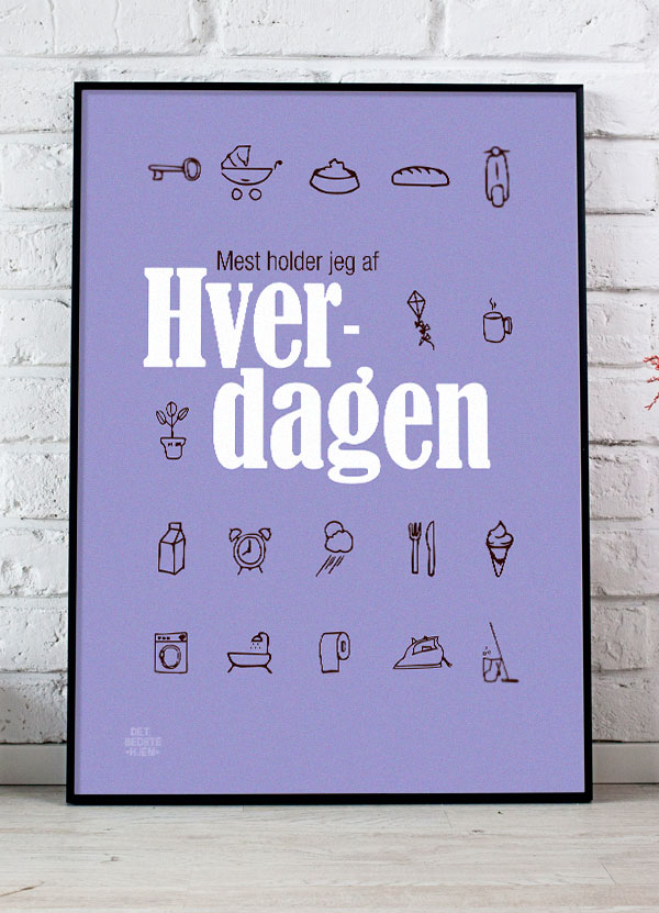 Hverdagen Plakat Lilla - Inspirerende Kunst til Dit Hjem