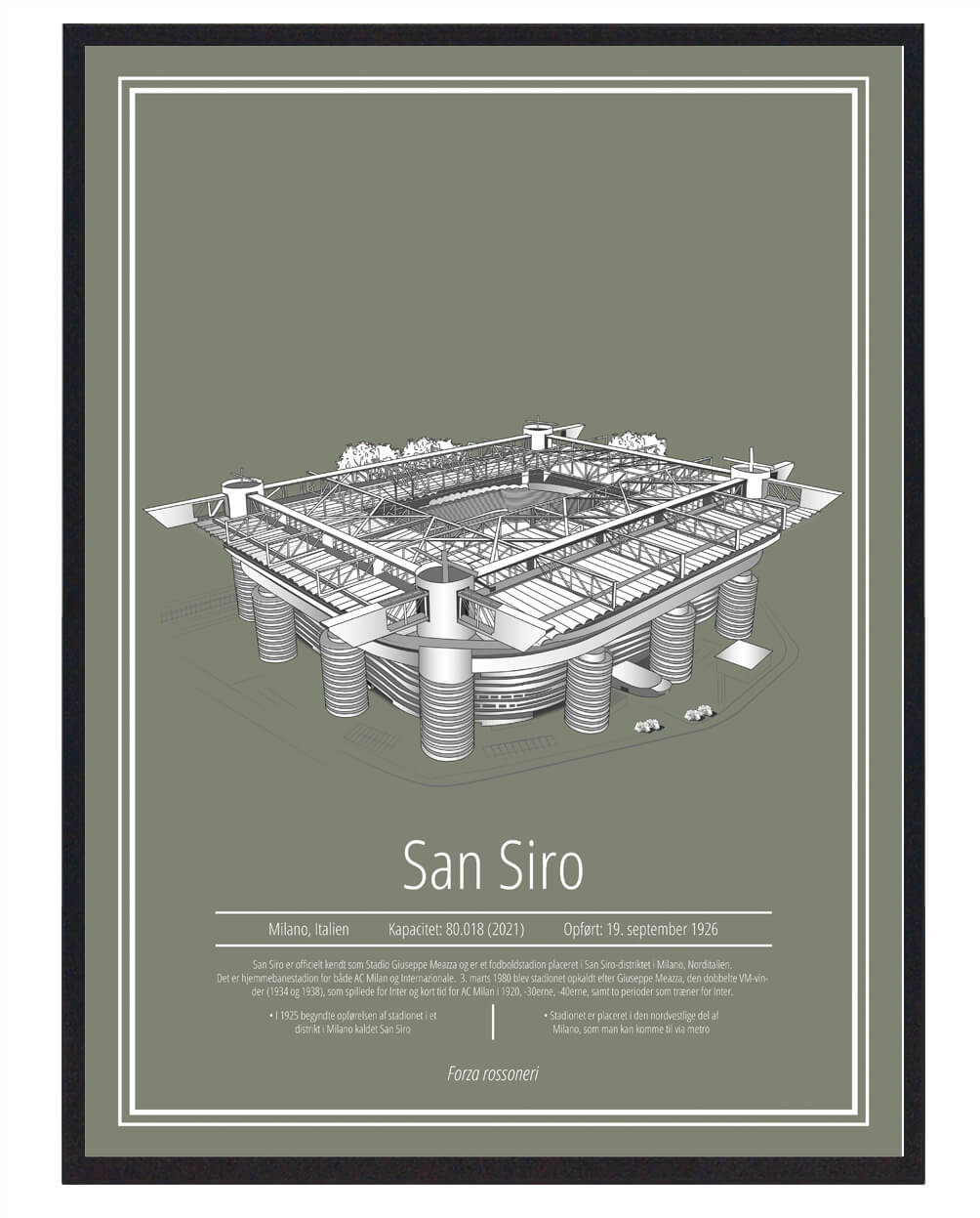 San Siro - Inter Milan Stadion Plakat til Fans