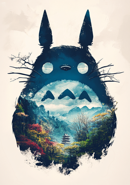 Japansk Plakat 150 - Skovens Vogter på tilbud!