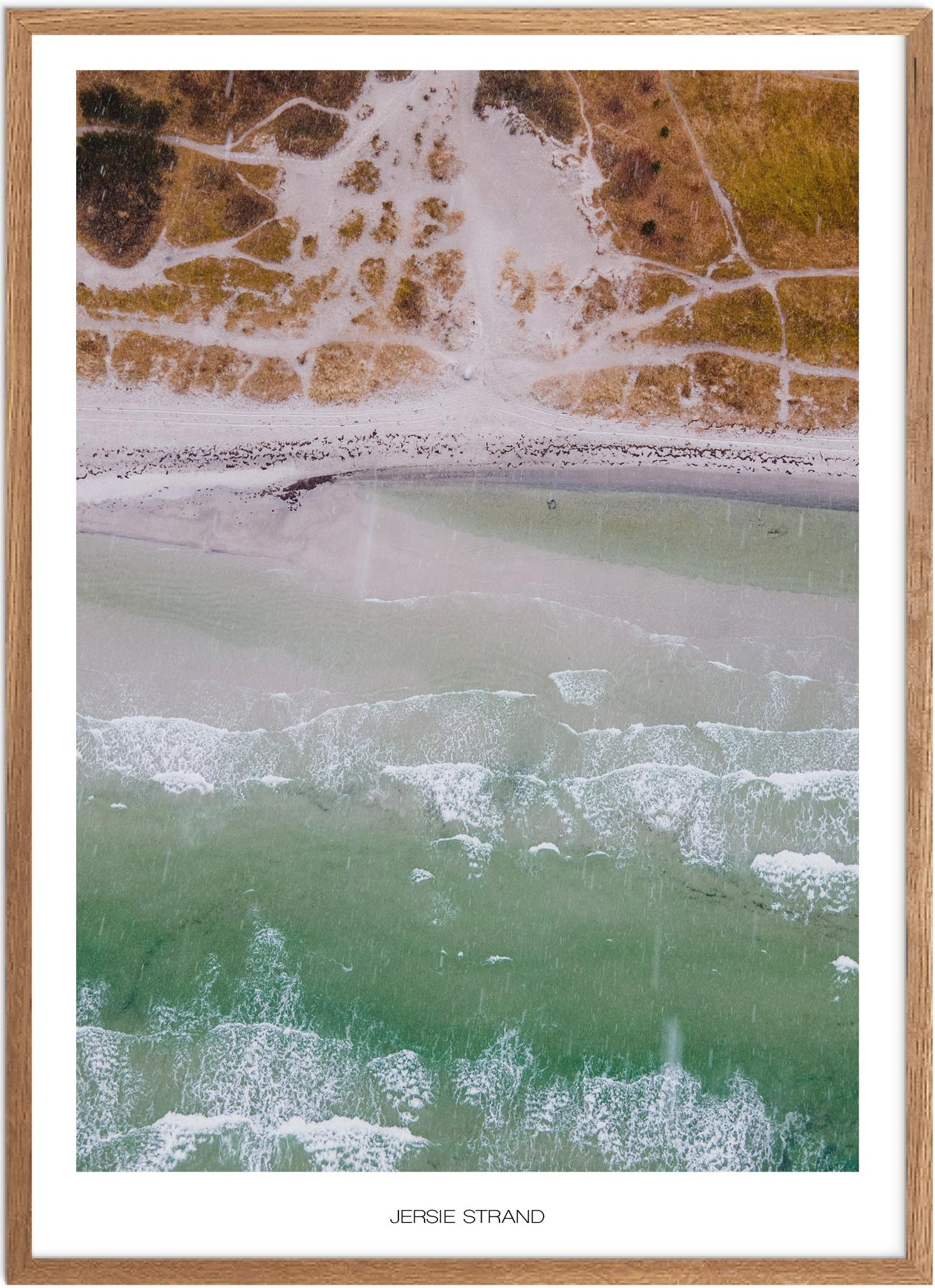 Plakat af Jersie Strand | Naturplakat til hjemmet