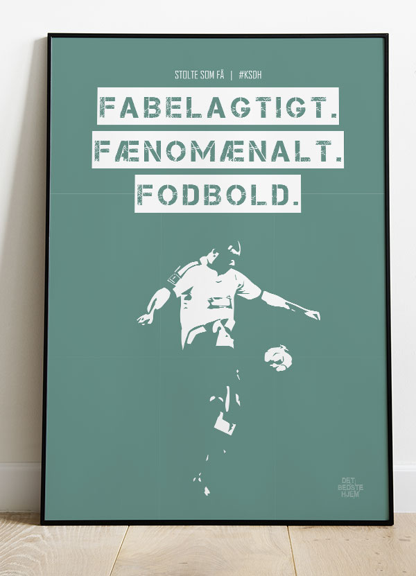 AGF KSDH Fodboldplakat – Fabelagtig Grøn – A4 størrelse