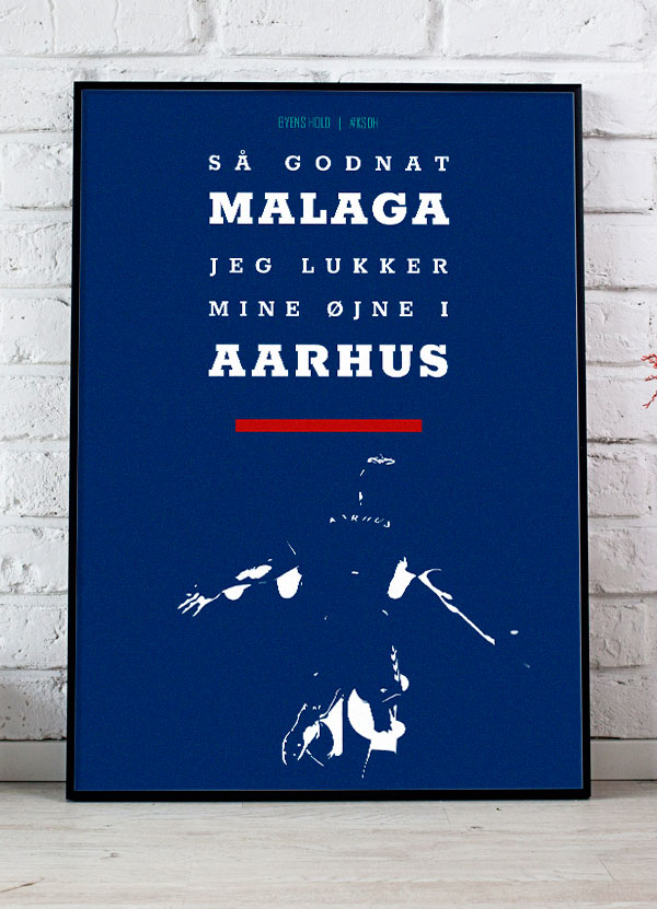 AGF Plakat - Malaga Spiller Kunstværk A4 til 199 kr.