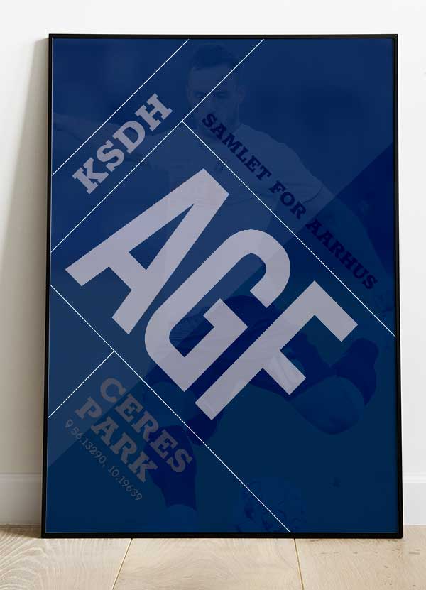 AGF Plakat – Fodboldkunst til Aarhus – A4 Format