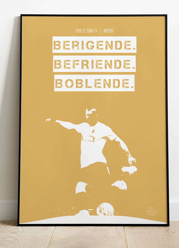 AGF KSDH Fodboldplakat - Berigende - Gul A4 Plakat Kr. 199
