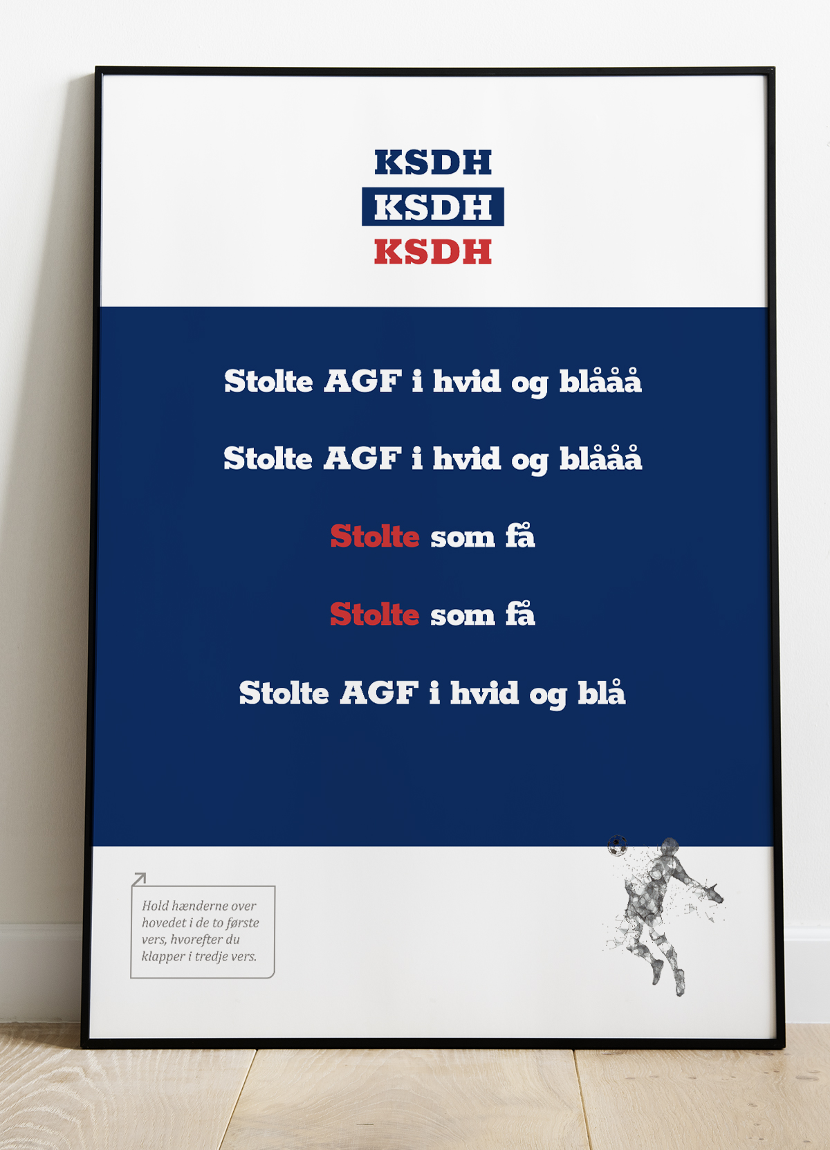 AGF Fansang Plakat - Kom Så De Hviiie! - A4 Format