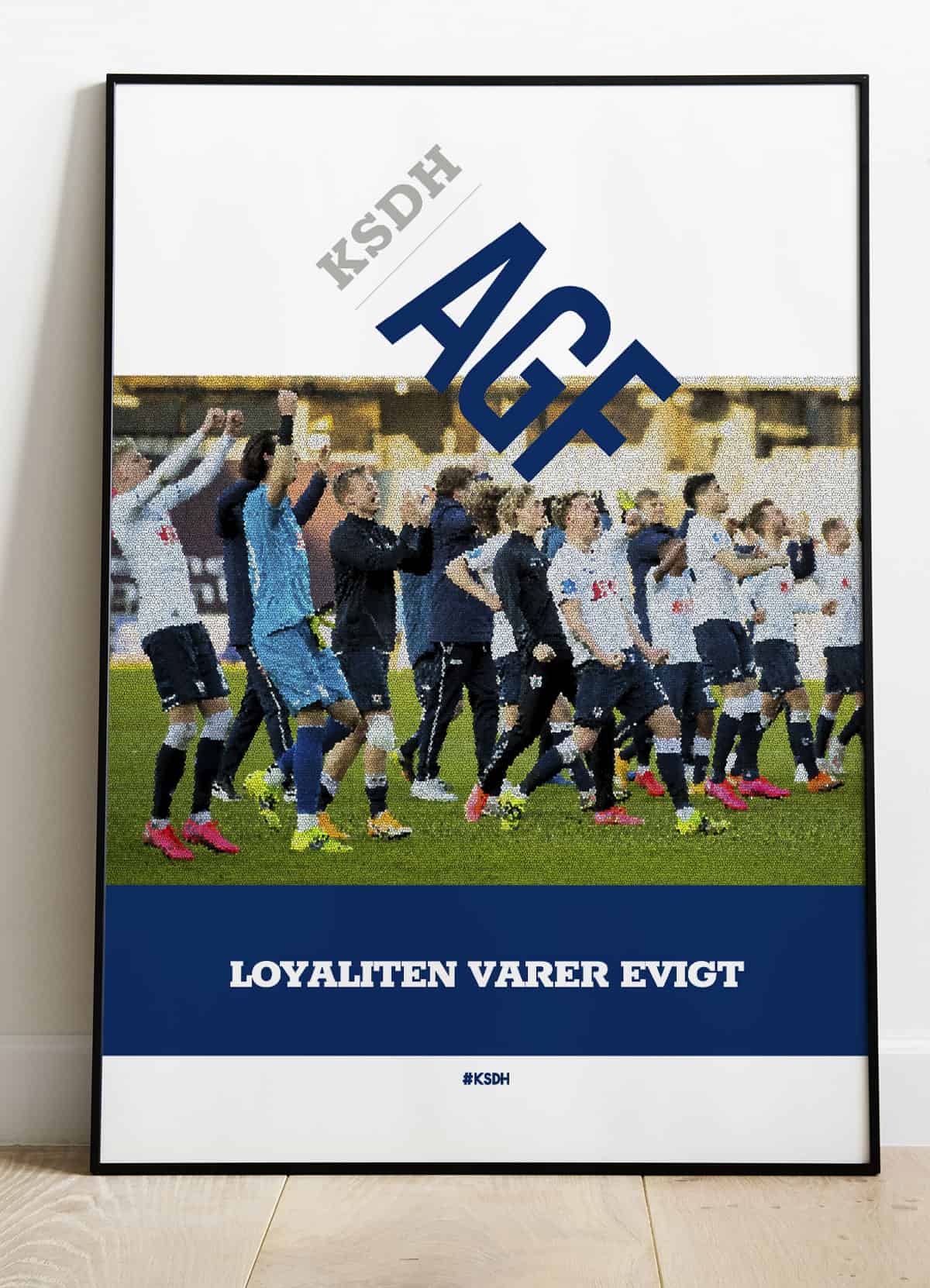 KSDH Fodboldplakat - Sejr - 21 x 29,7 cm - Unik boligdekoration