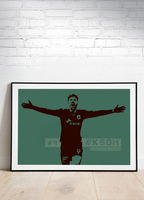 KSDH AGF Plakat Nr. 9 - Grøn Vandret A4 - Kun Kr. 199,-