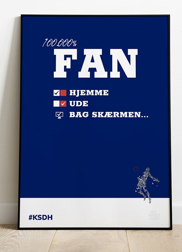 AGF Fanplakat - Kom Så De Hviiie - A4 199 kr.
