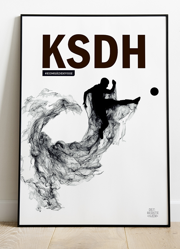 Fodboldplakat "Kom Så De Hviiie Spark" - Kun 199 kr.