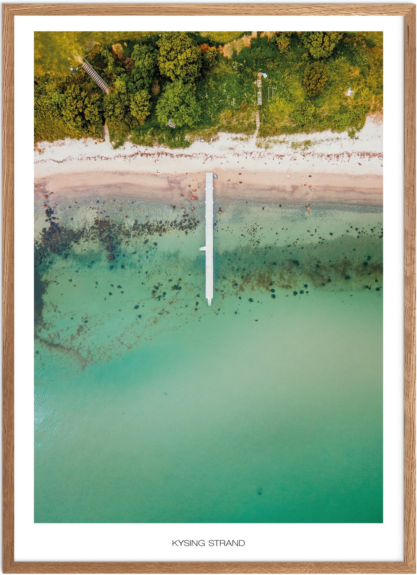 Naturplakat fra Kysing Strand - Oplev Østjyllands skønhed