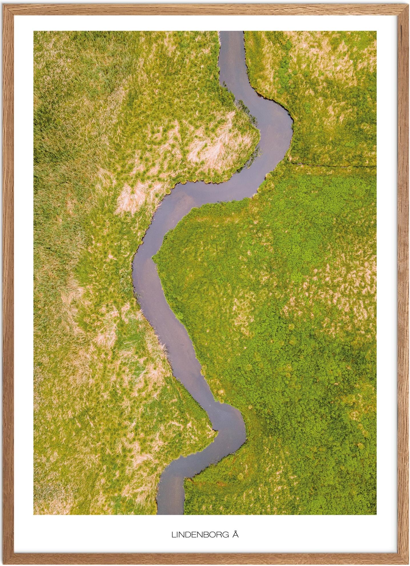 Plakat af Lindenborg Å | Naturplakat fra Nordjylland