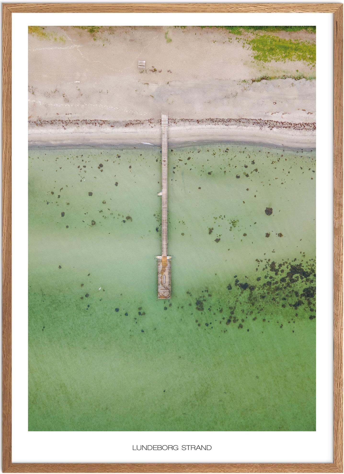 Plakat af Lundeborg Strand | Naturplakat fra Fyn