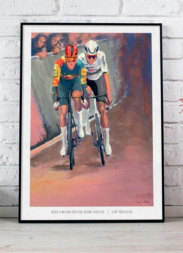 Mads P. og Van der Poel Duel Plakat – Cykelsport A4 Kunst