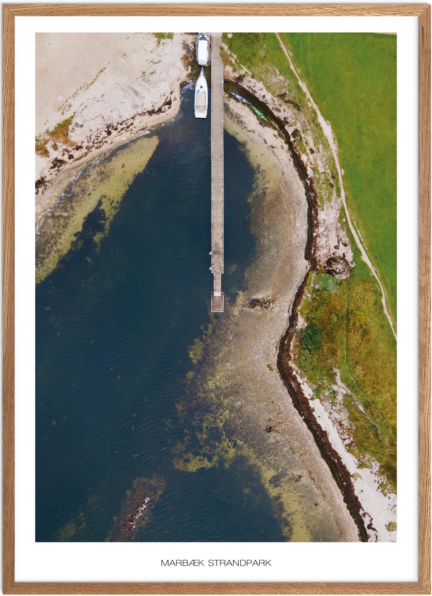 Plakat af Marbæk Strandpark | Naturplakat i Nordsjælland