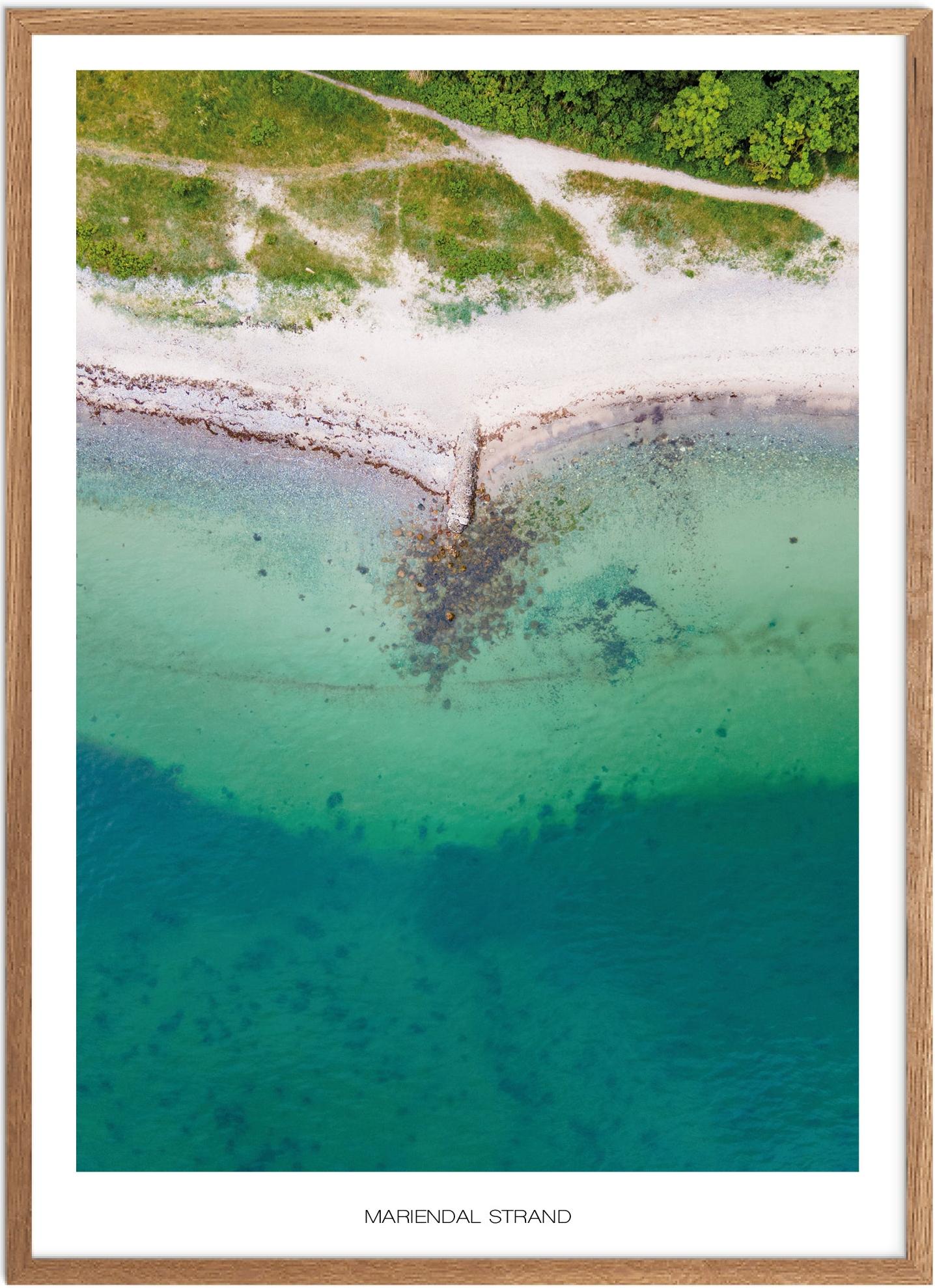 Naturplakat af Mariendal Strand - Østjylland Plakat