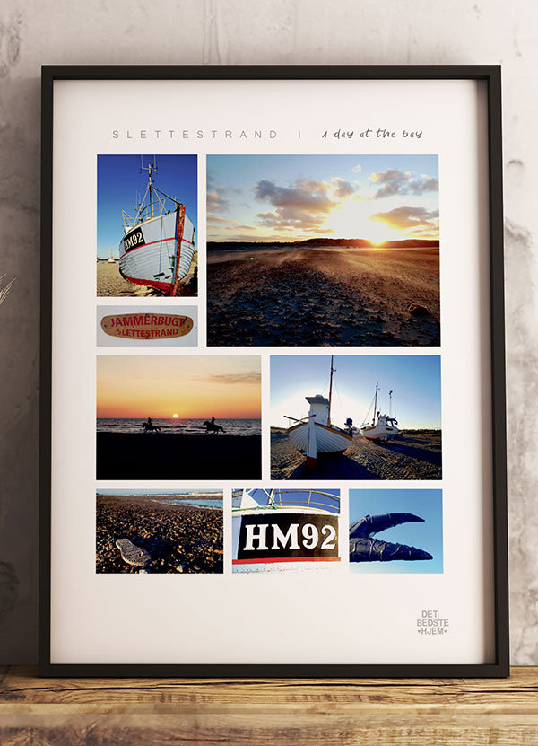 Slettestrand Plakat – Oplev Danmarks Kyst til Kr. 199,-