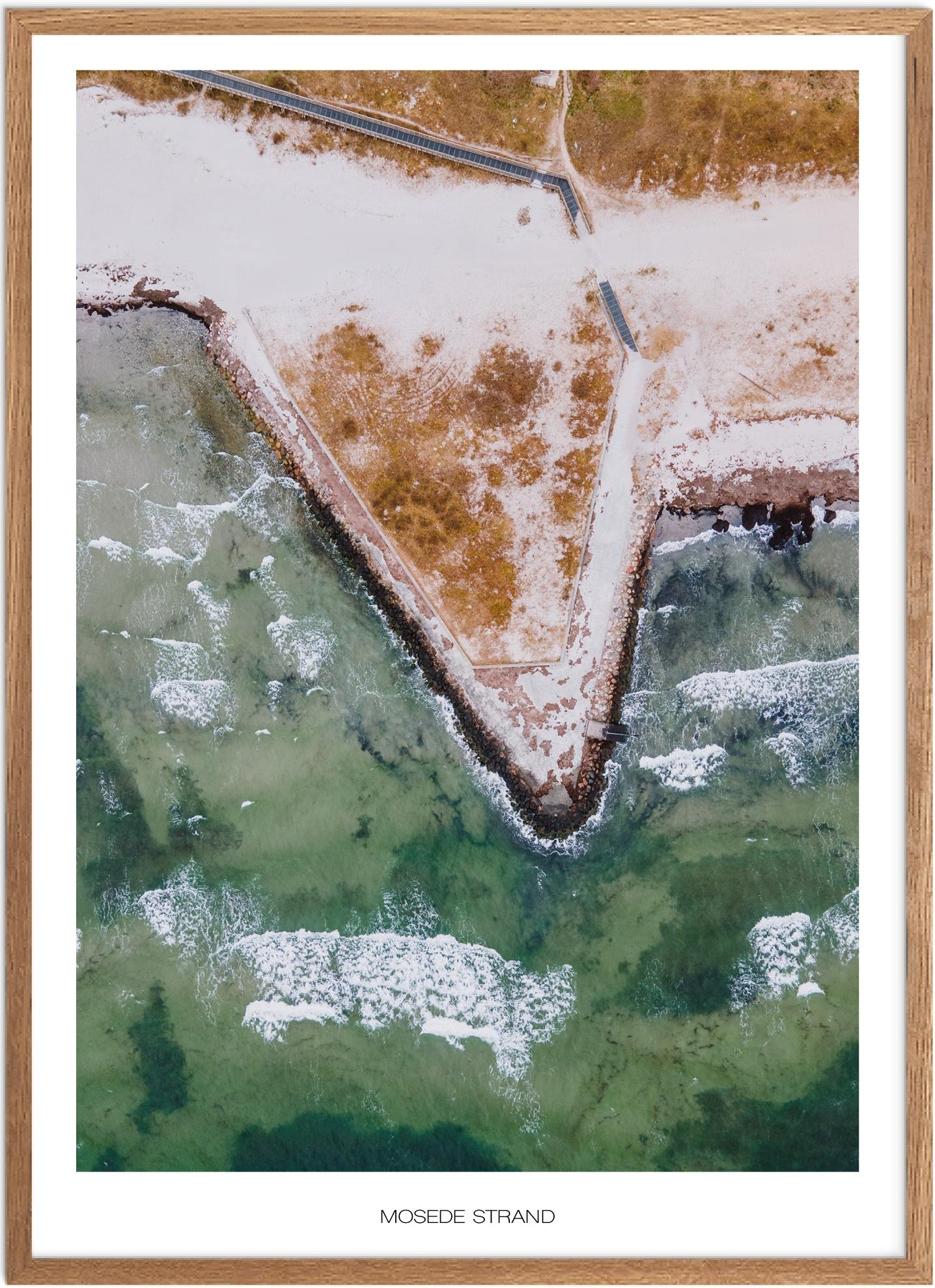 Plakat af Mosede Strand med Fort | Naturplakat København