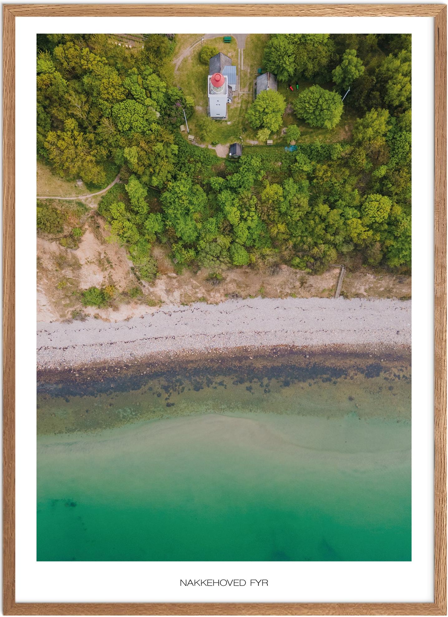 Plakat af Nakkehoved Fyr | Smuk Naturplakat fra Nordsjælland