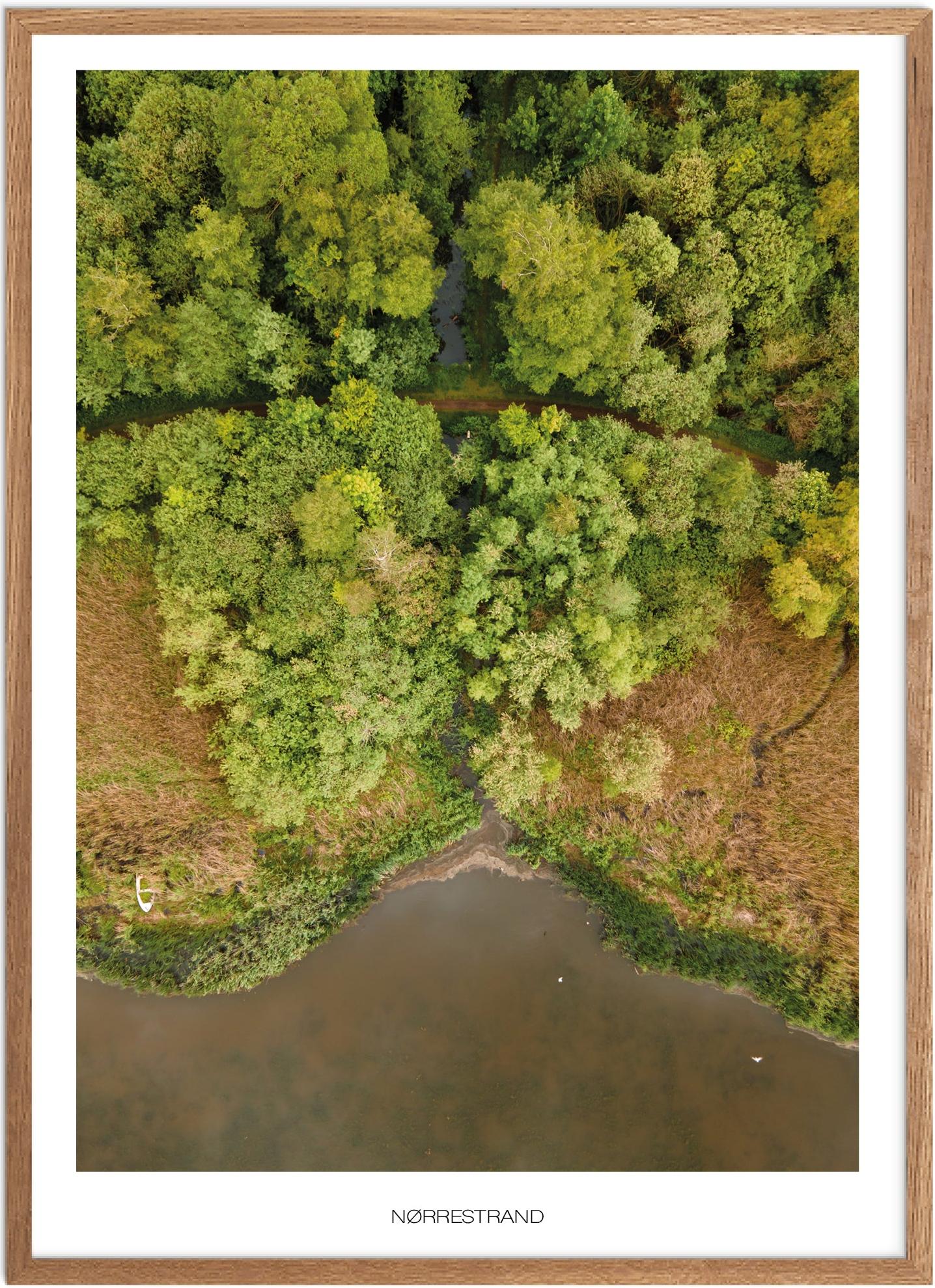 Plakat af Nørrestrand | Smuk naturplakat fra Østjylland