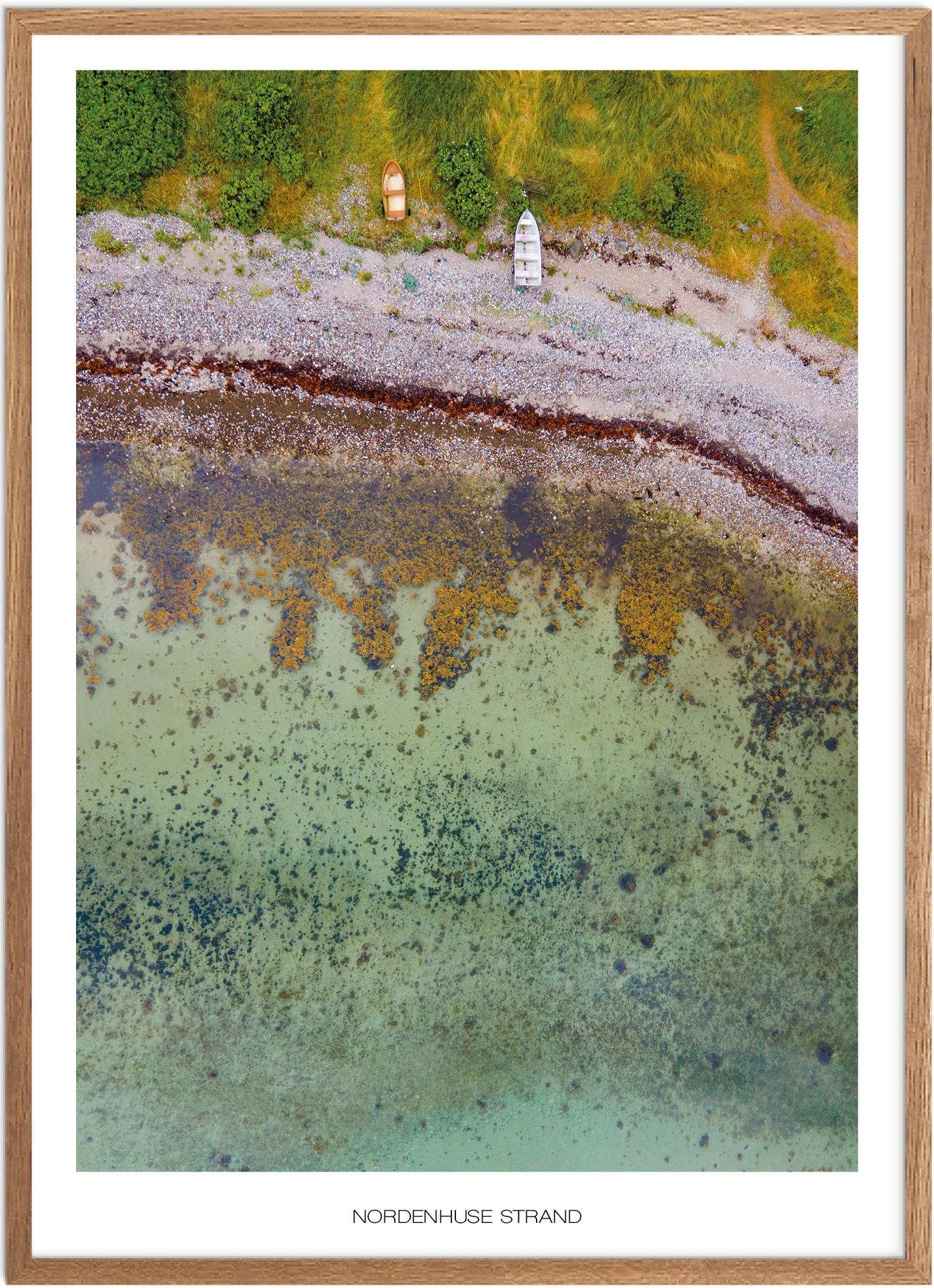 Plakat af Nordhuse Strand | Naturplakat fra Fyn
