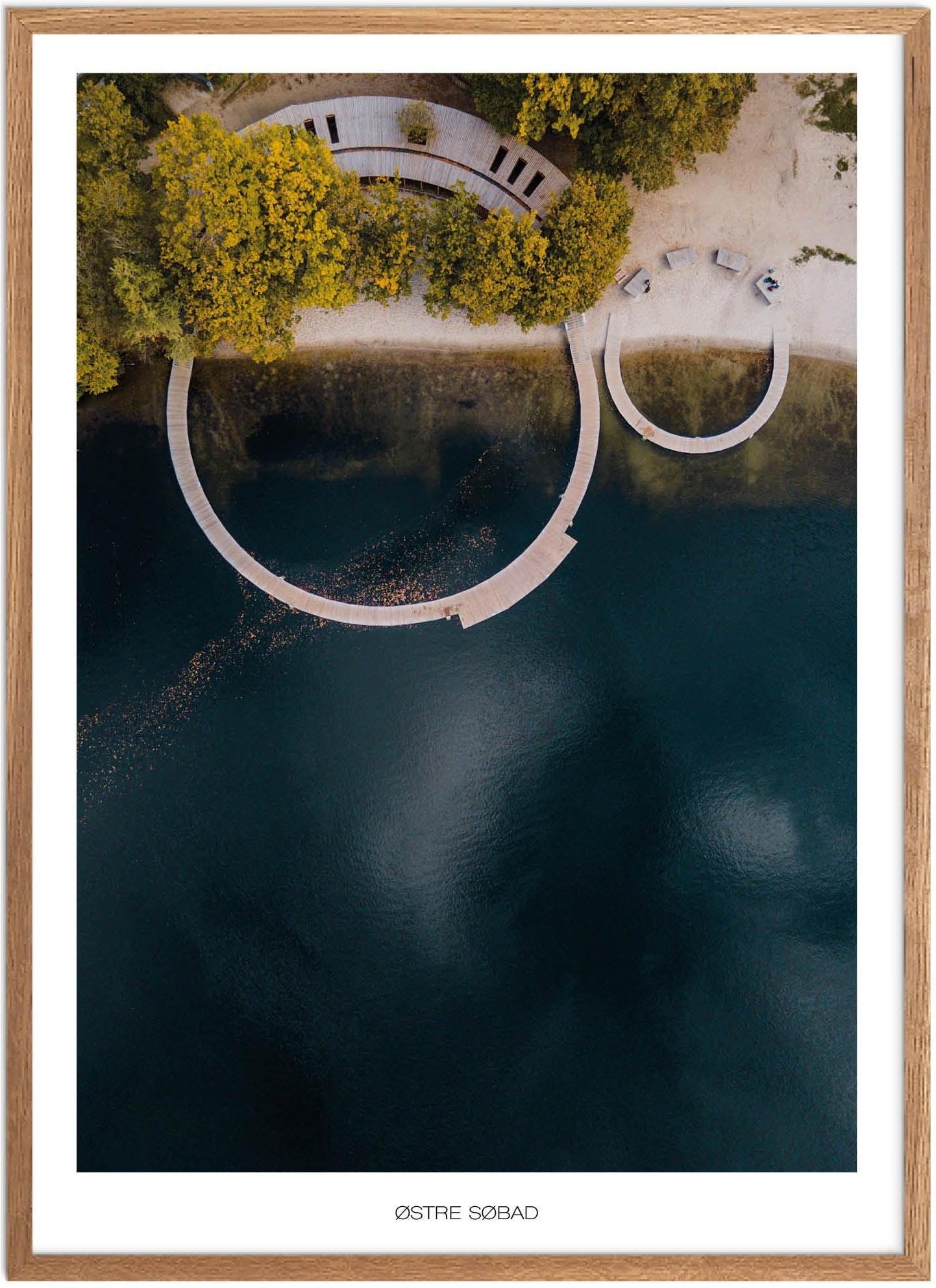 Plakat af Østre Søbad | Naturmotiv fra Østjylland