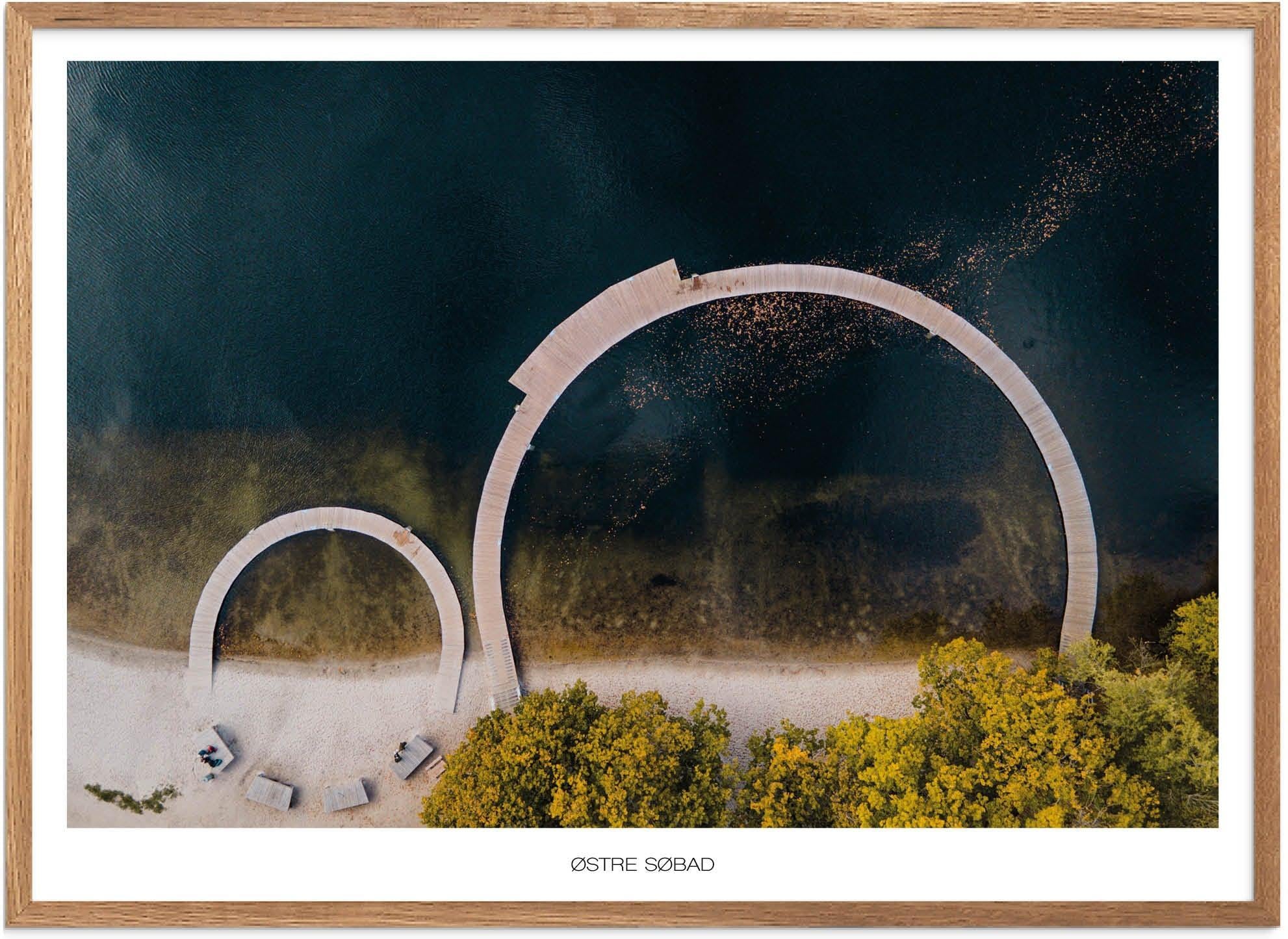 Plakat af Østre Søbad | Naturskøn Plakat fra Østjylland
