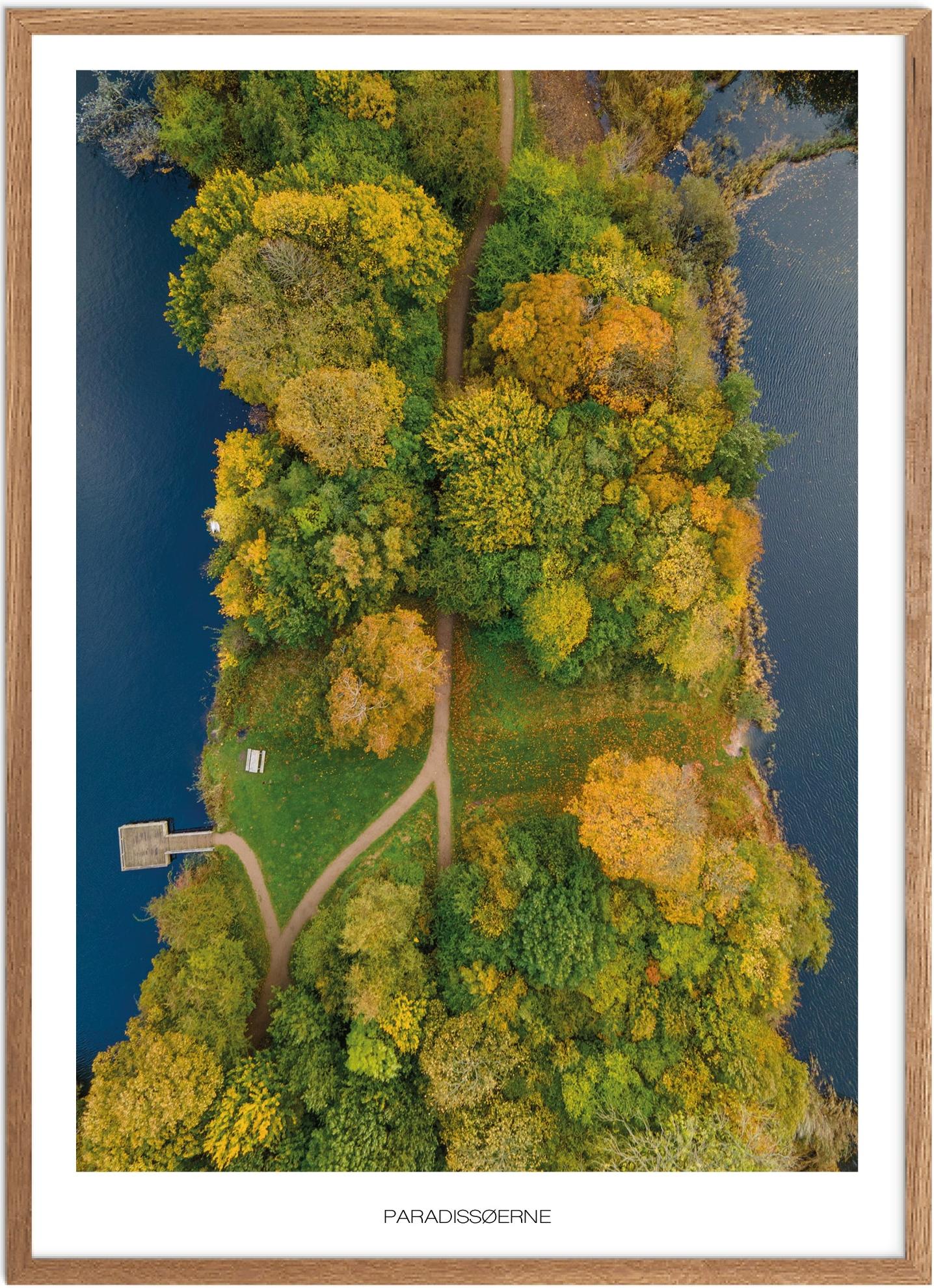 Plakat af Paradissøerne - Naturskøn plakat fra Vestjylland