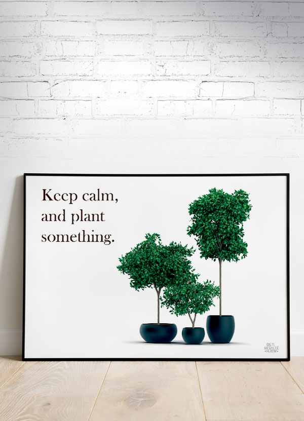 Inspirerende haveplakat - Plant noget - A4 format
