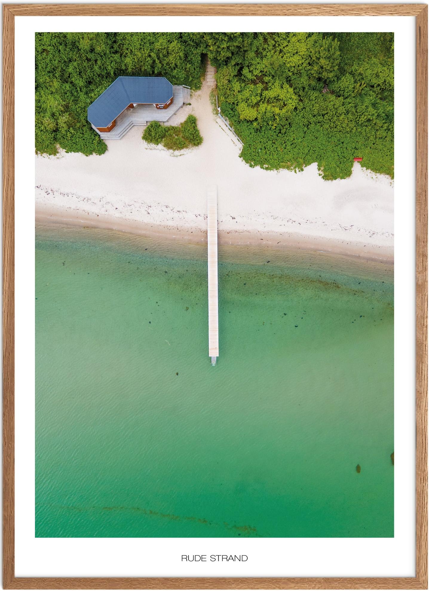 Naturplakat af Rude Strand - Plakater fra Østjylland