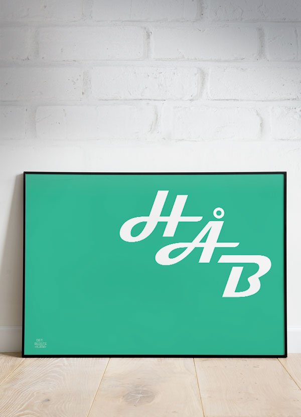 Håb Plakat - Grøn Vandret A4 - Inspirerende Kunstværk