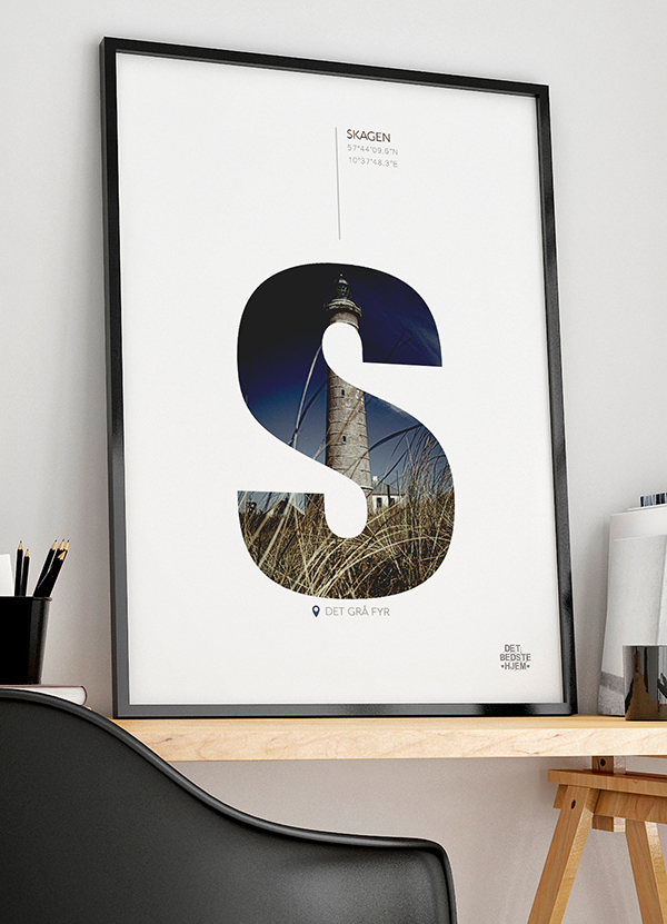 Skagen Plakat - Det Grå Fyr - Kun 199 kr.