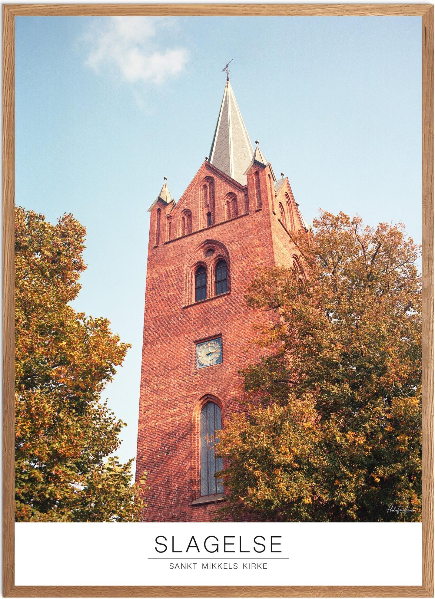 Plakat af Sankt Mikkels Kirke | Naturplakat til hjemmet