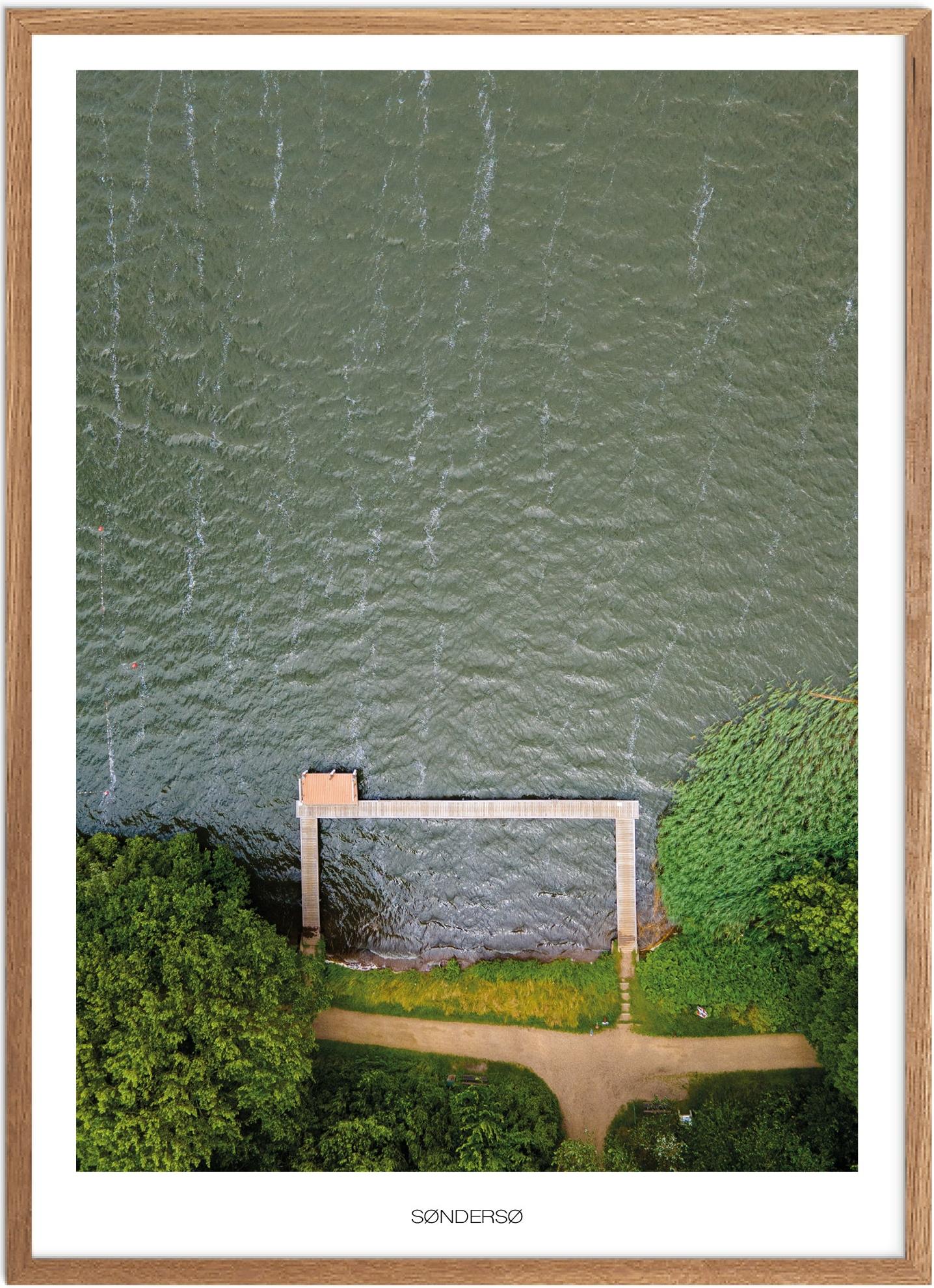 Plakat af Søndersø | Naturplakat med smuk udsigt
