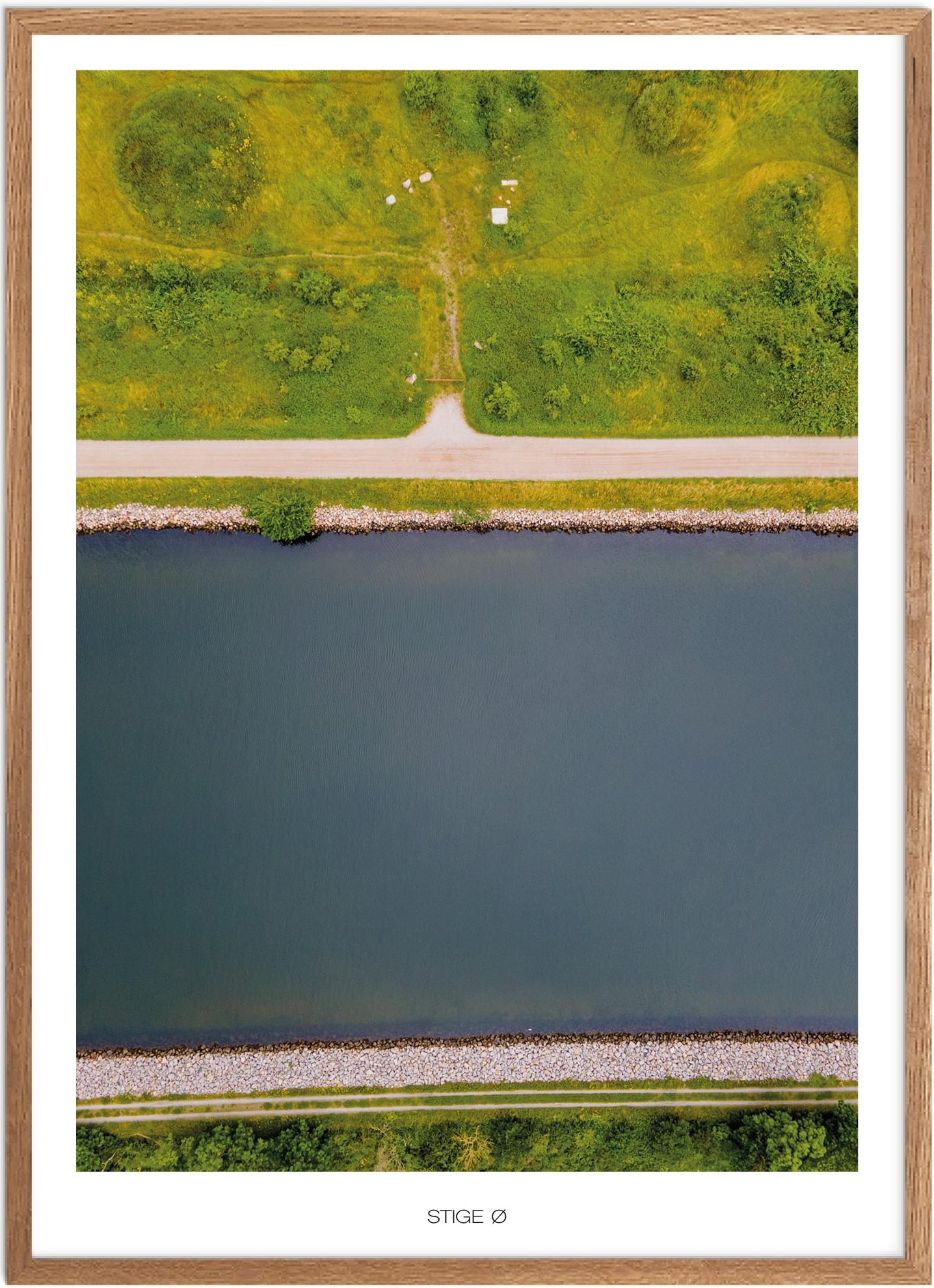 Plakat af Stige Ø | Naturplakat fra Fyn | Plakatsnedkeren