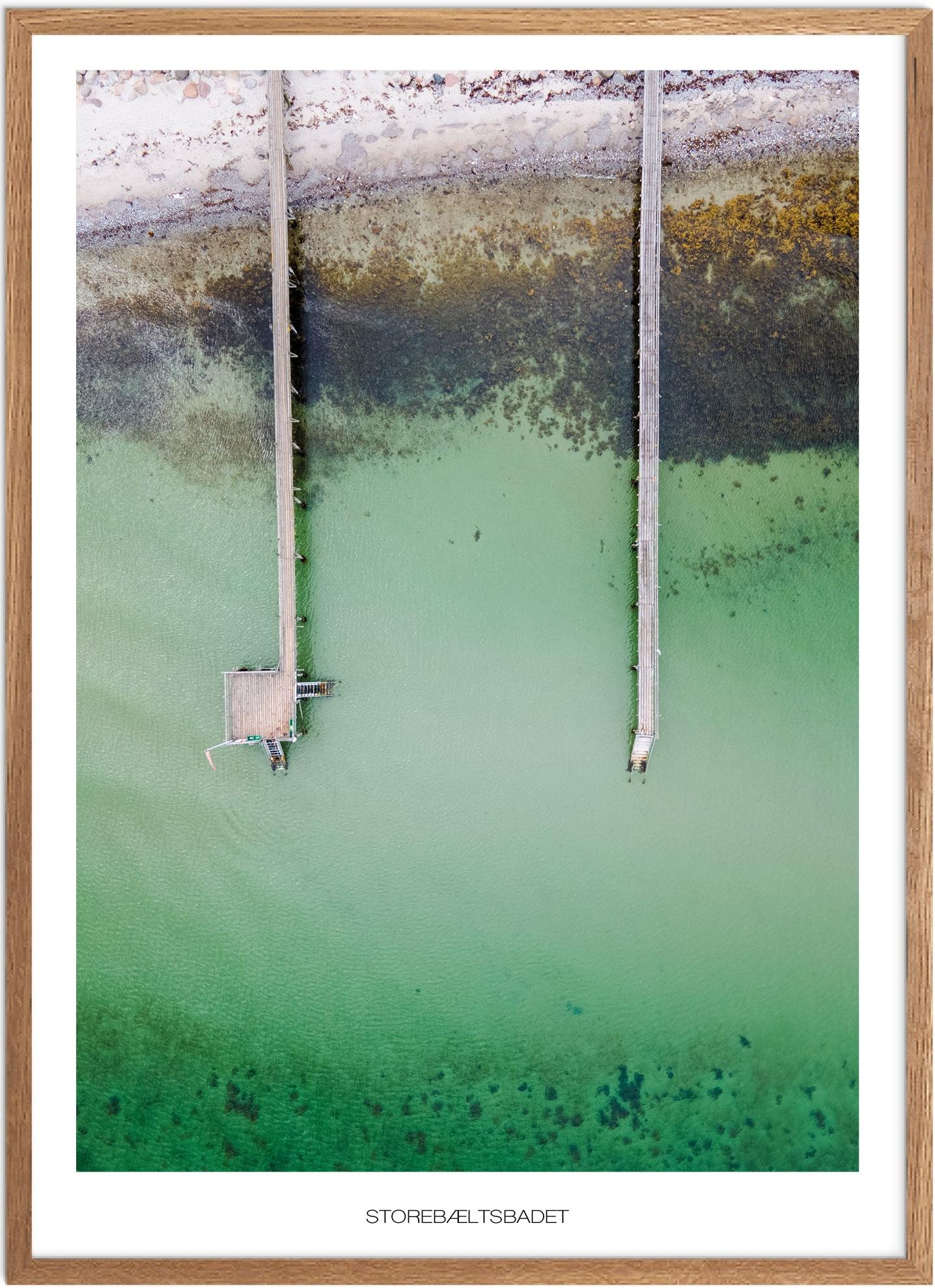 Plakat af Storebæltsbadet | Naturplakat fra Fyn