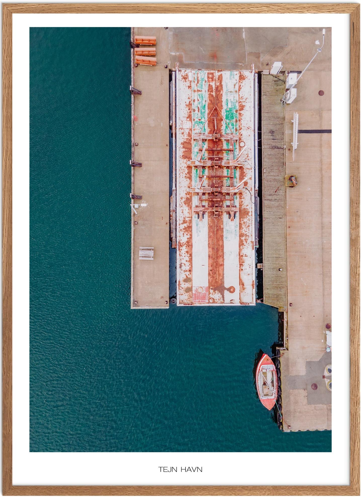 Tejn Havn Plakat | Naturplakat fra Bornholm | Plakatsnedkeren