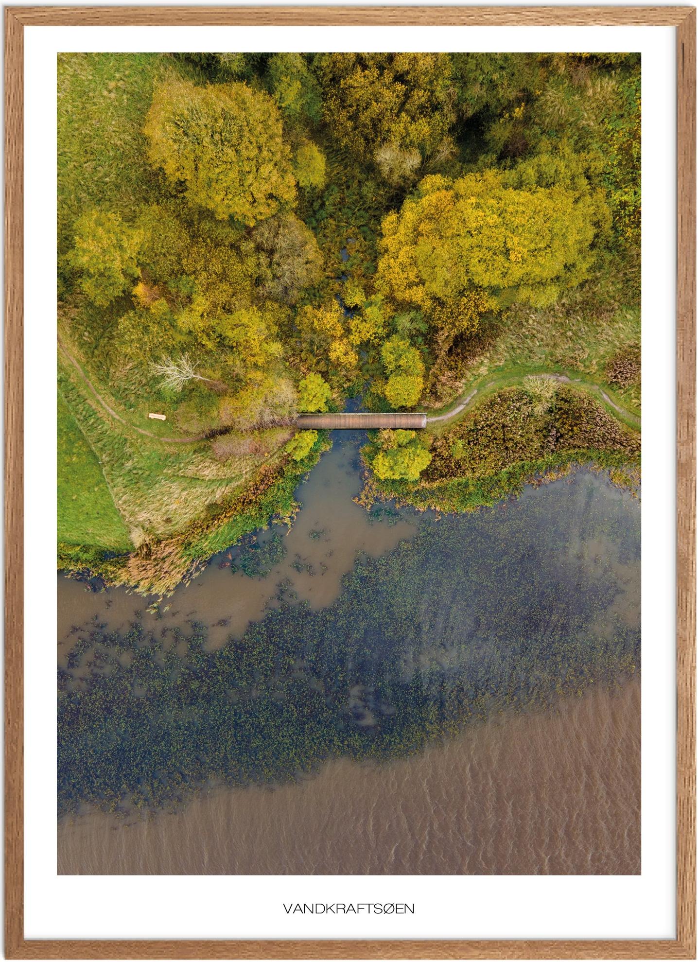 Plakat af Vandkraftsøen | Naturplakat fra Plakatsnedkeren