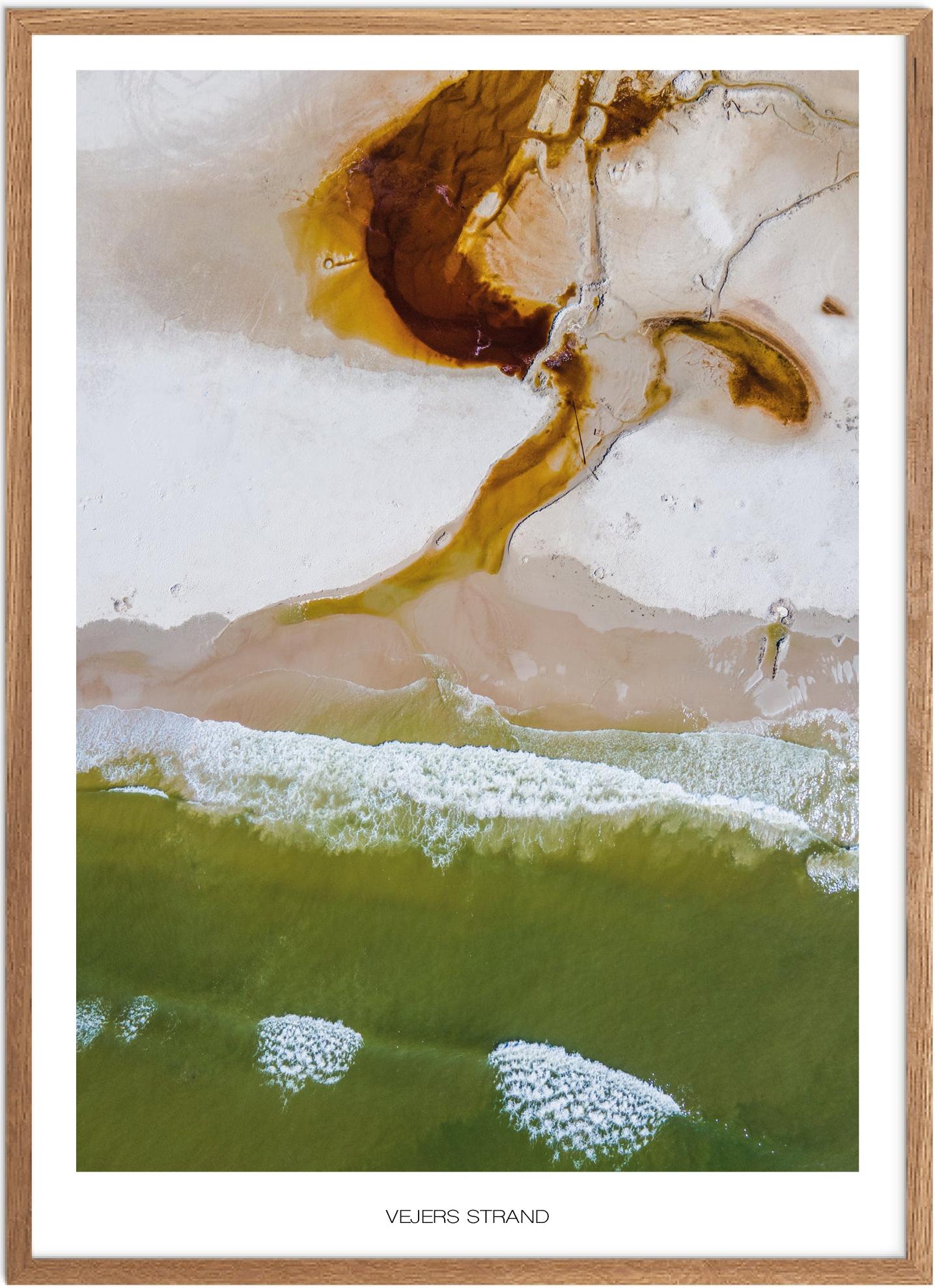 Plakat af Vejers Strand | Naturplakat fra Vestjylland