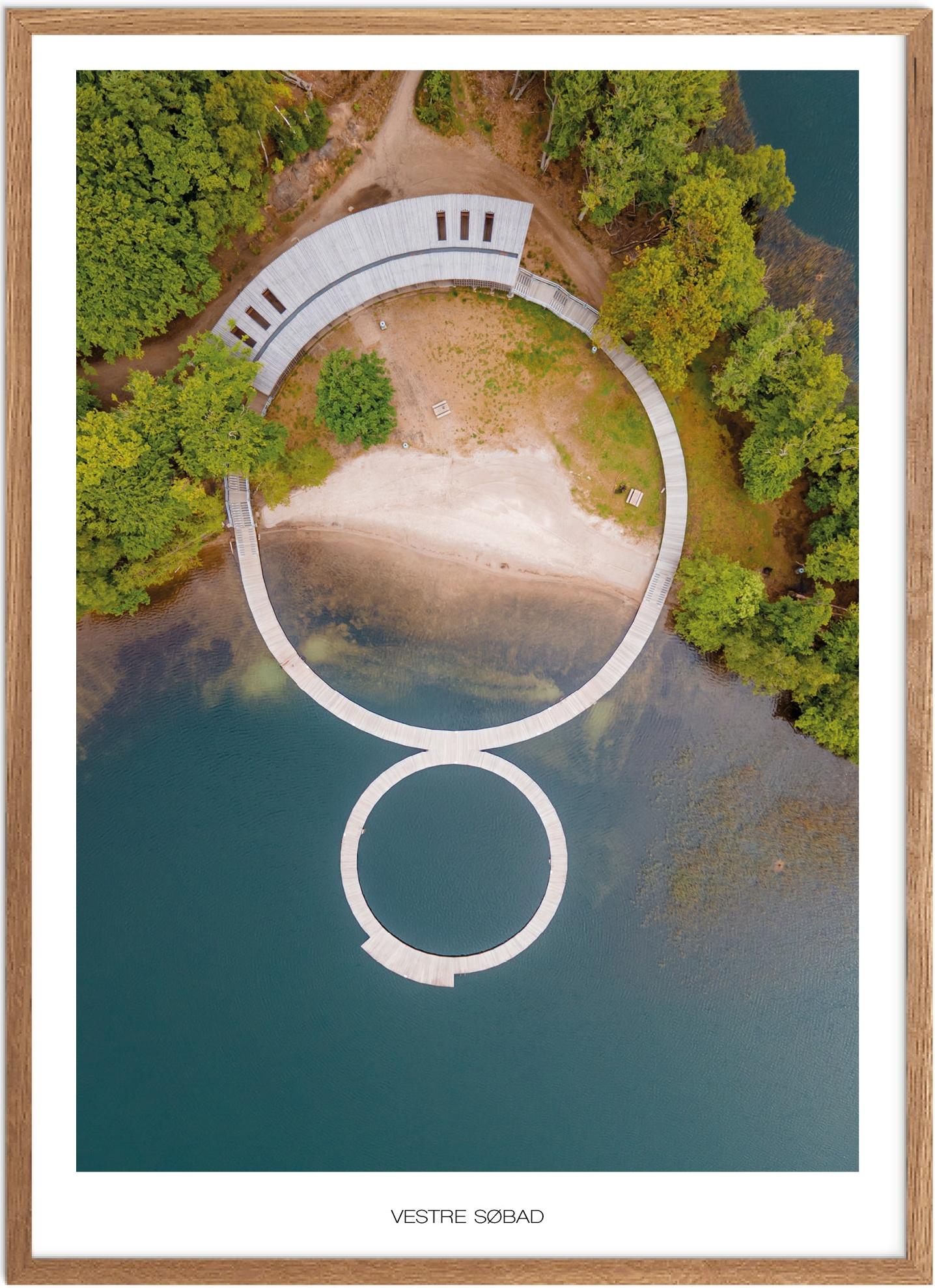 Vestre Søbad Plakat | Naturplakat fra Østjylland