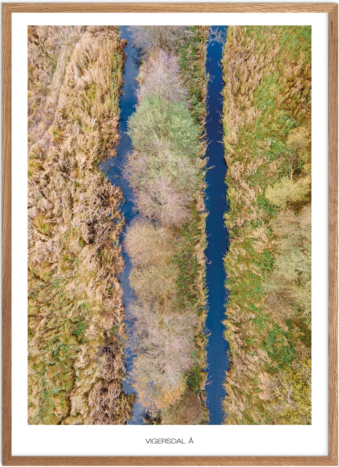 Plakat af Vigersdal Å | Smuk naturplakat til væggen