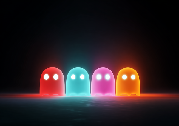 Gamer Plakat 483  Neon Ghosts Unleashed