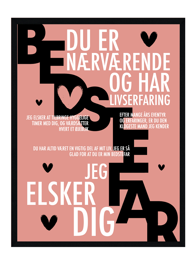 Bedstefar plakat - Personlig plakat