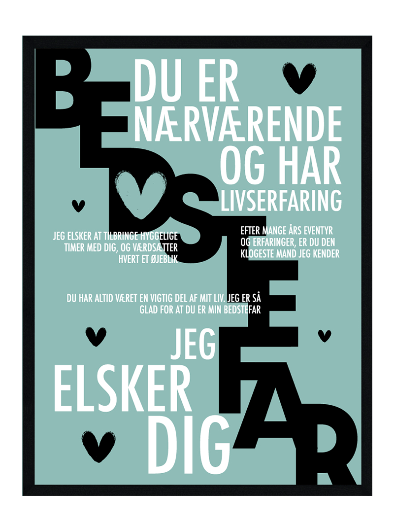 Bedstefar plakat - Personlig plakat